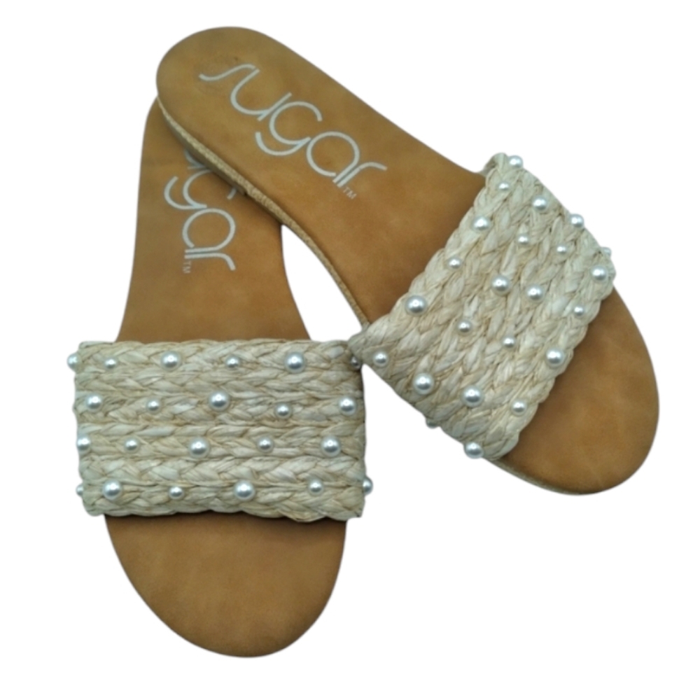 Sugar Women's Tan Slide Sandals